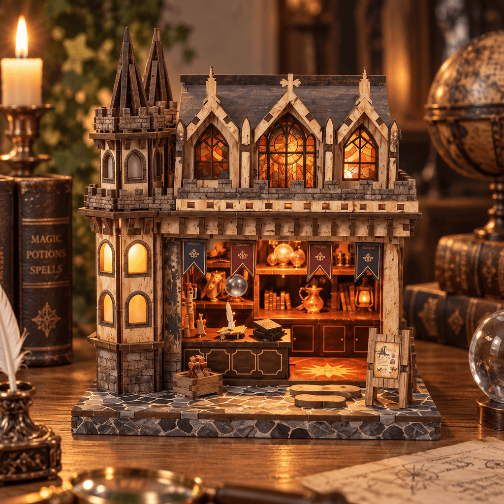 Spire Magic Shop DIY Miniature Model Kit - Little Relic Studio