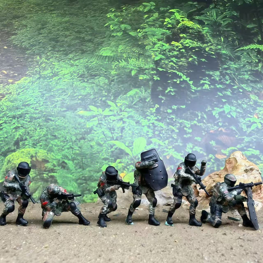 SWAT Search Team – 1/64 Scale Set of 6 Miniature Figures