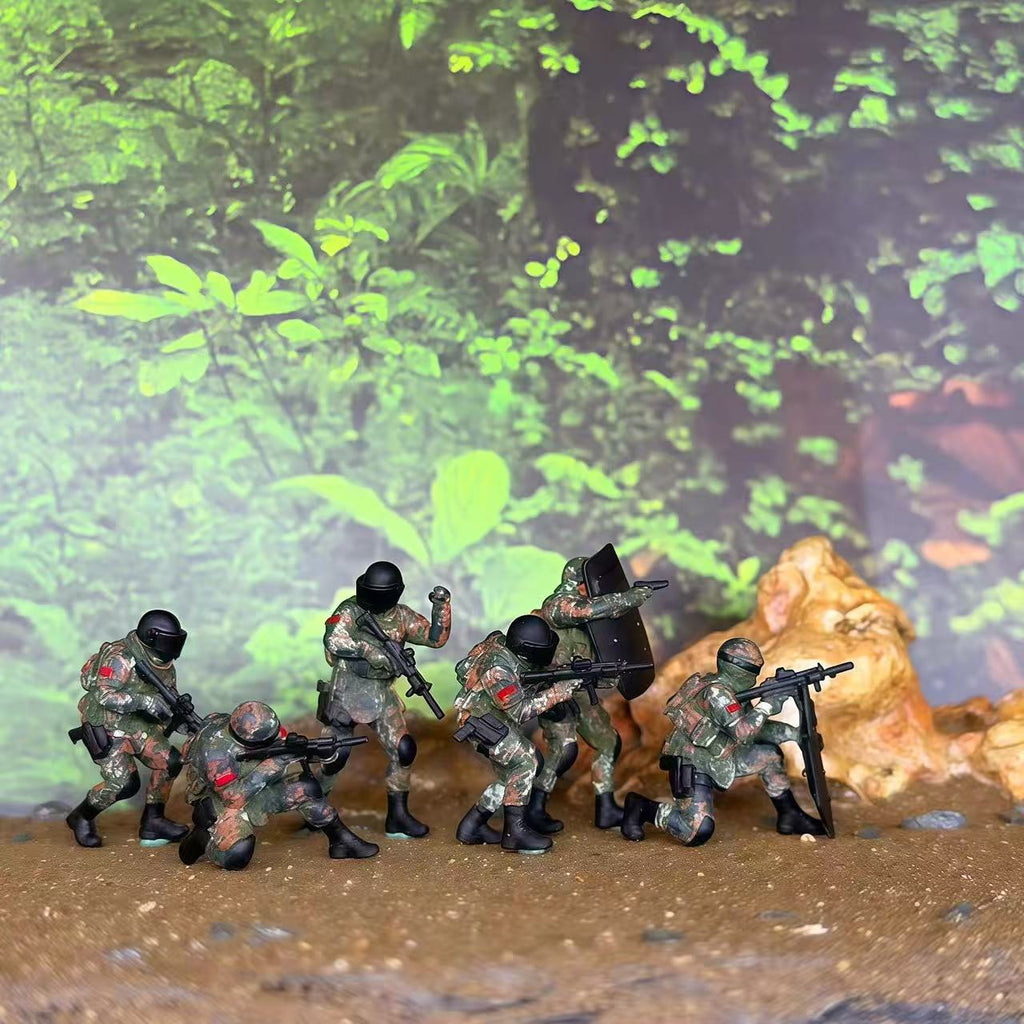 SWAT Search Team – 1/64 Scale Set of 6 Miniature Figures