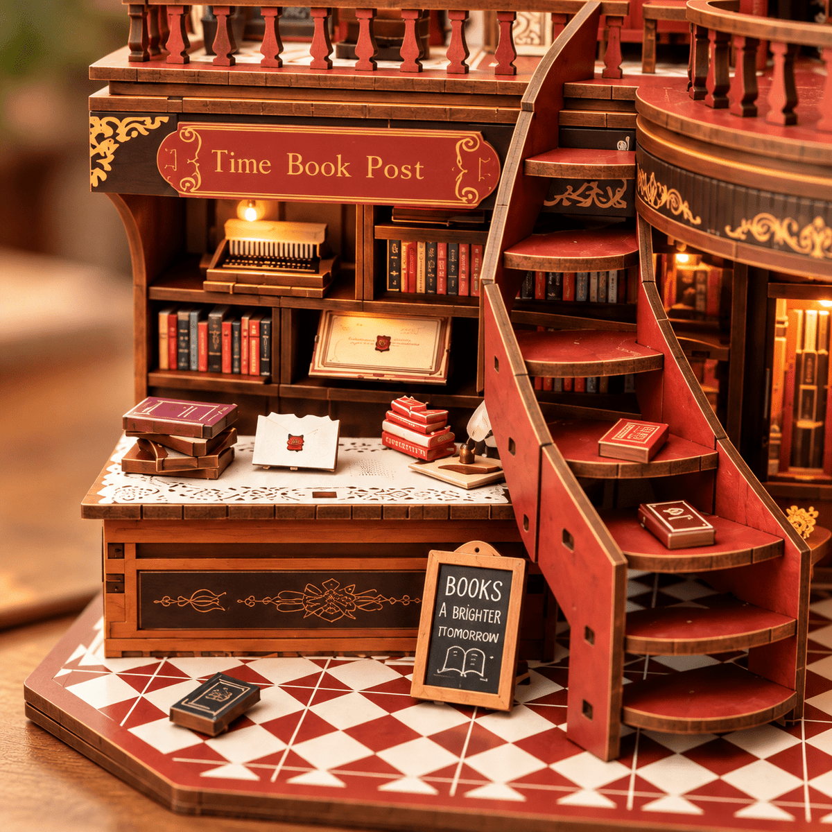 Time Book Post DIY Miniature Model Kit
