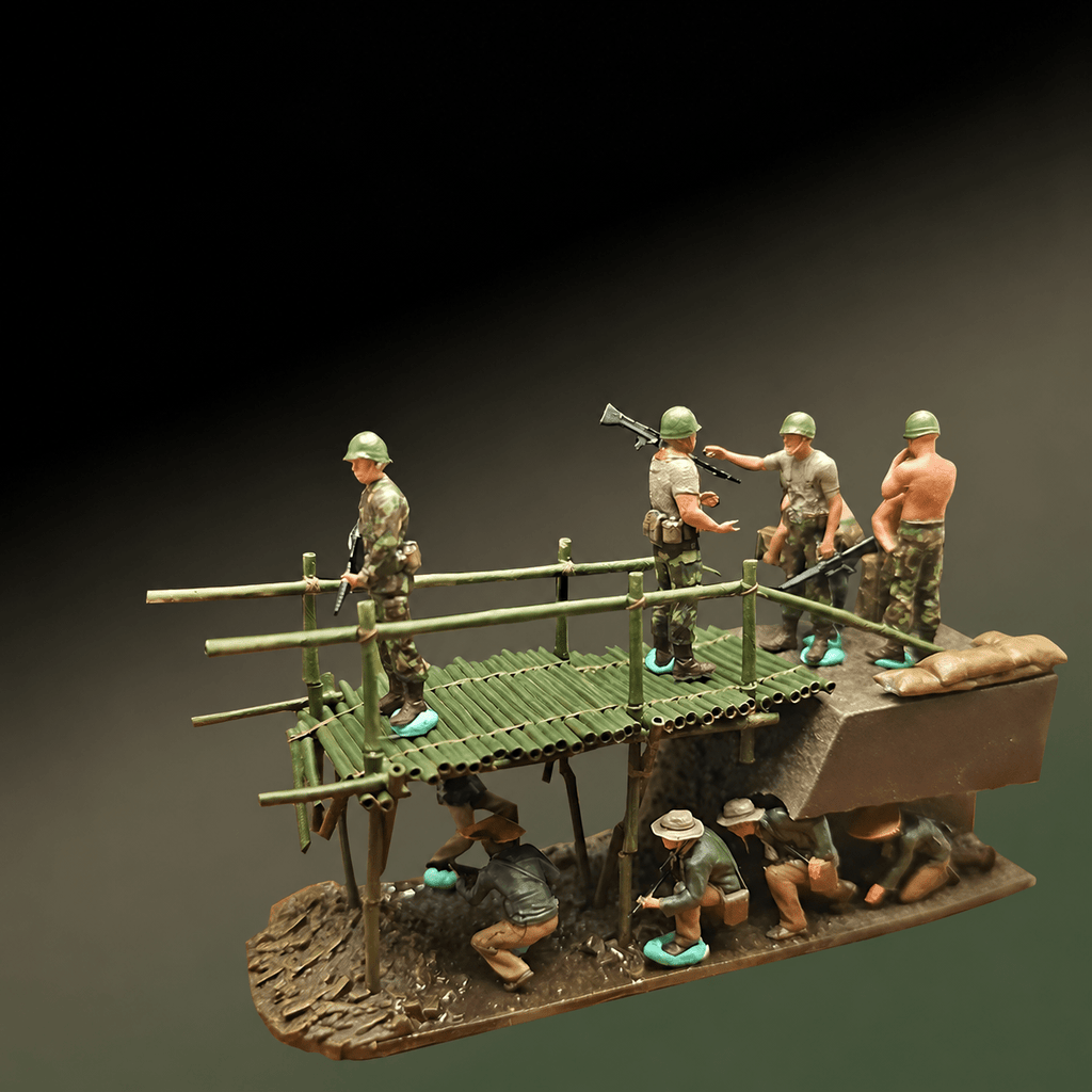 Tropical Thunder Vietnam War Diorama – 1/72 Scale 12 Figures with Base