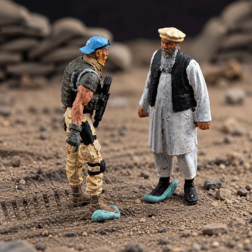 US Special Forces & Afghan Civilians – 1/72 Scale Painted Resin Figure Set