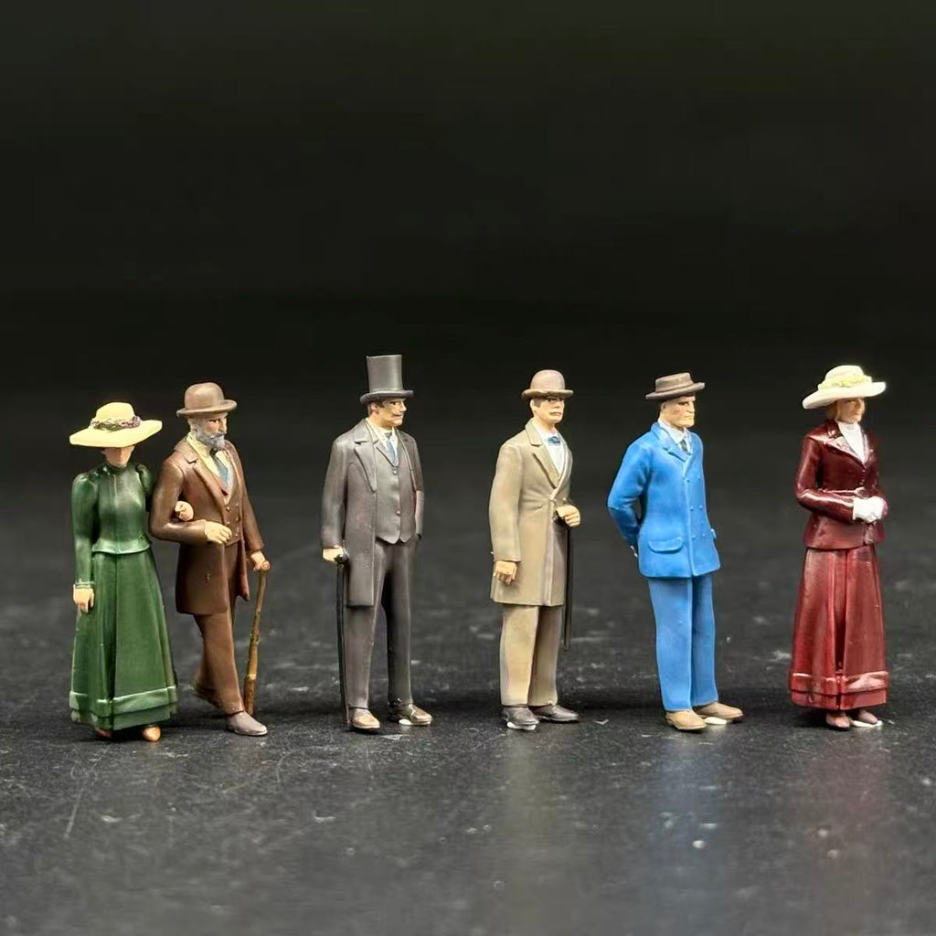 Vintage Townspeople – Set of 6 Miniature Figures