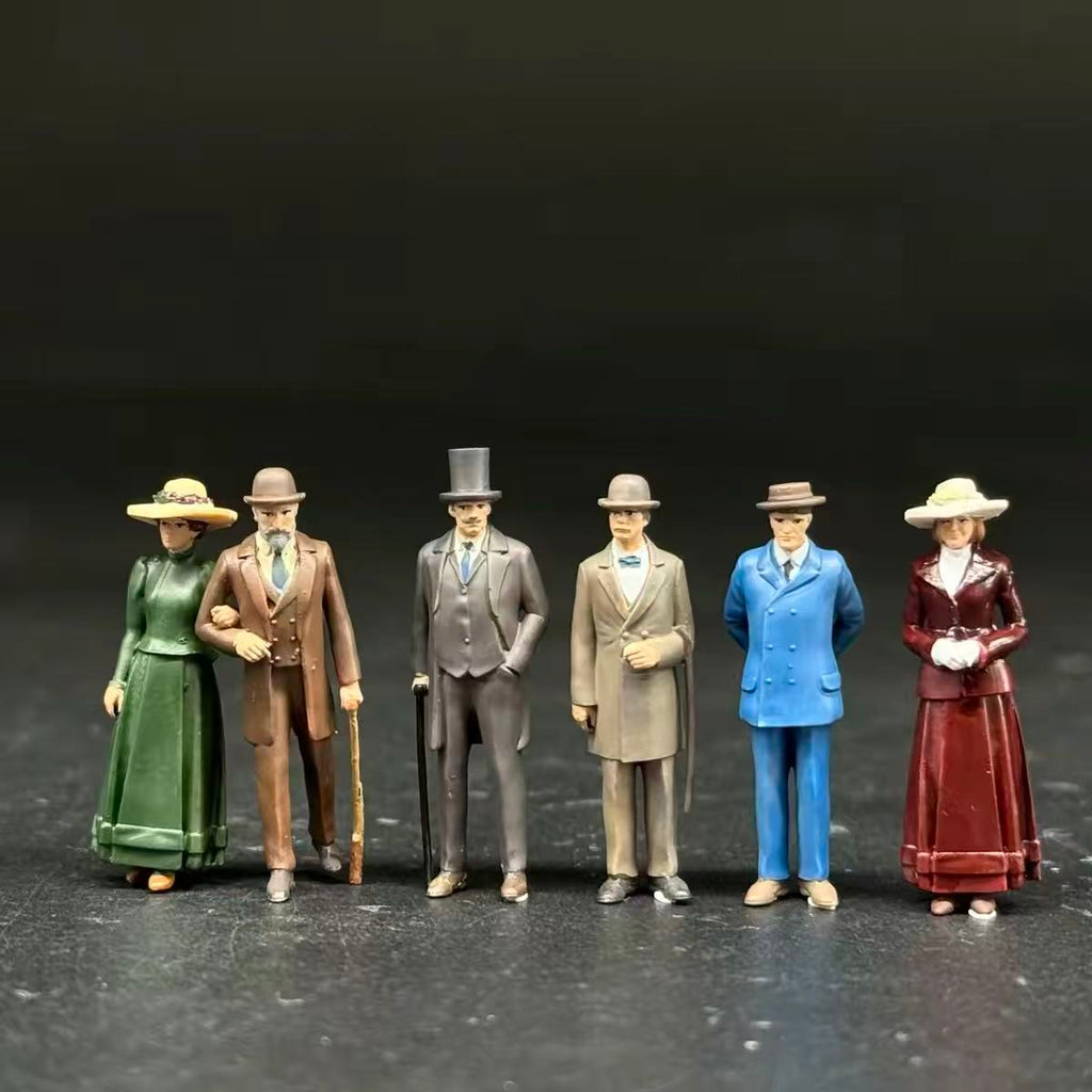 Vintage Townspeople – Set of 6 Miniature Figures