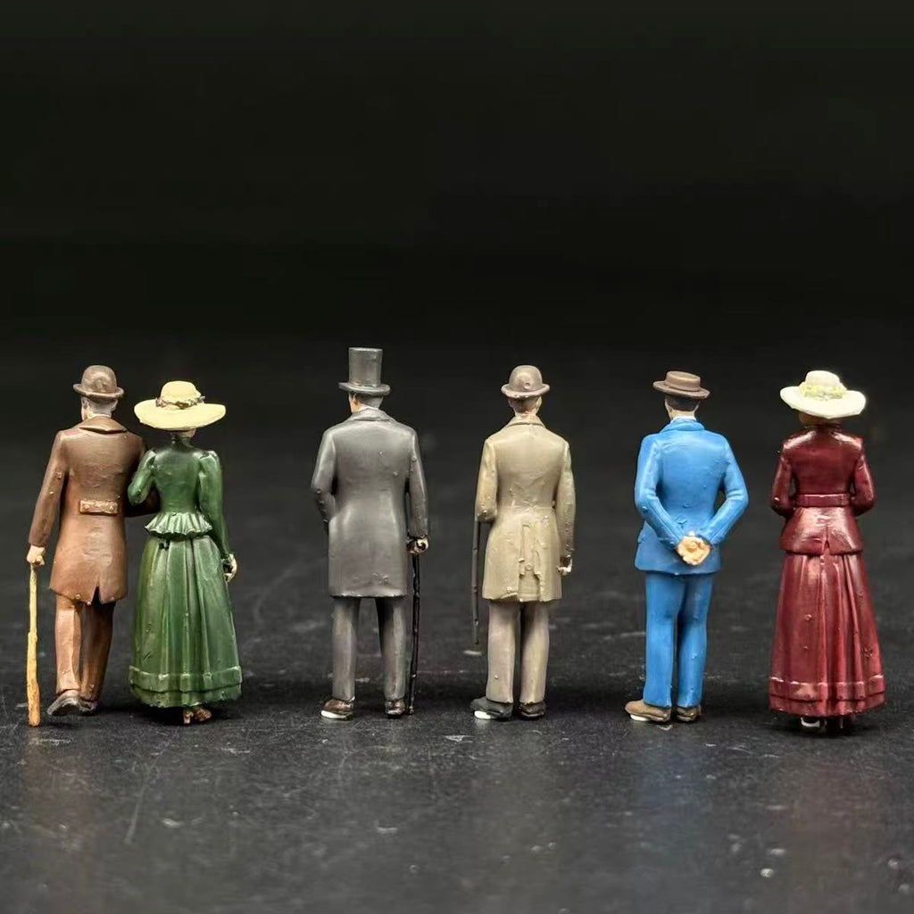 Vintage Townspeople – Set of 6 Miniature Figures