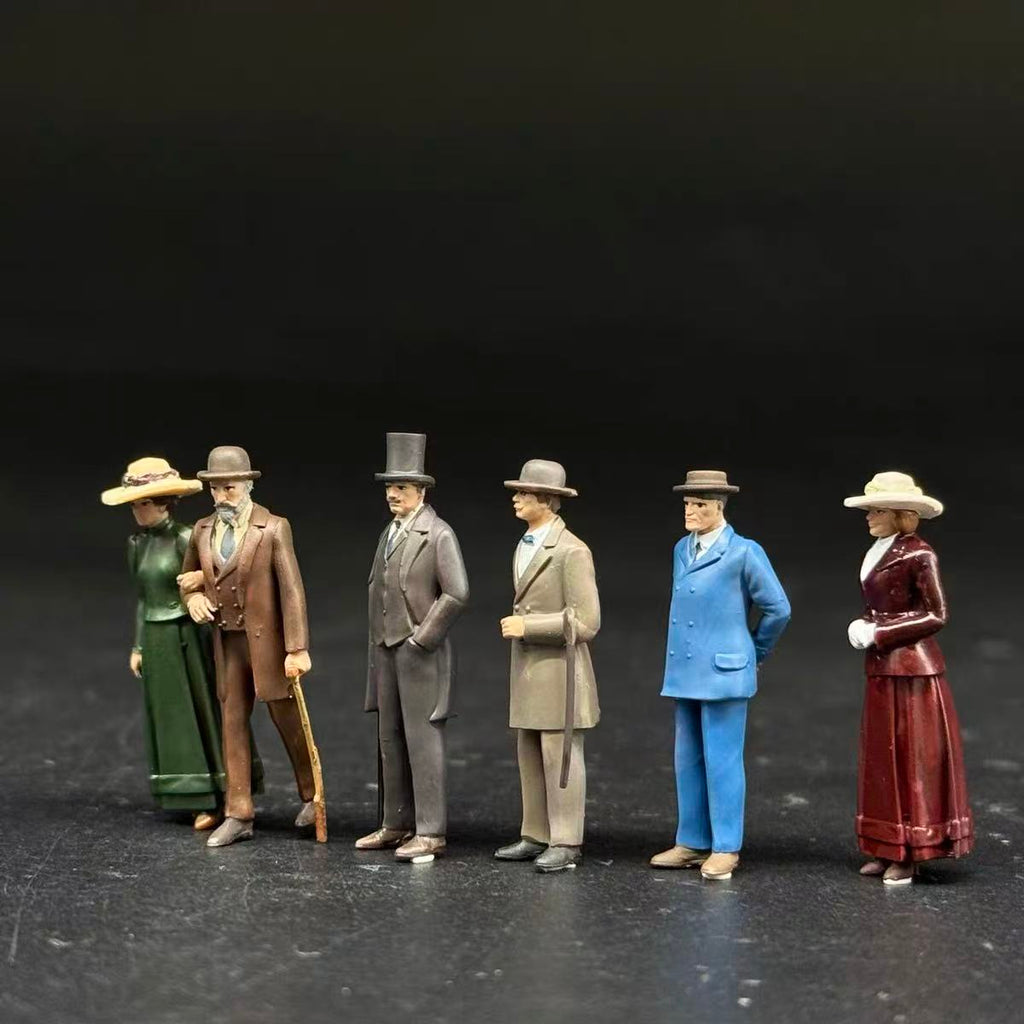 Vintage Townspeople – Set of 6 Miniature Figures