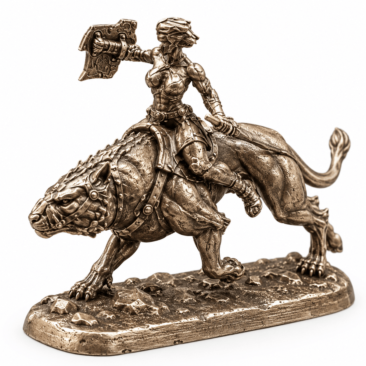 White Brass Cavalry & Beast Riders – Complete Set of 6
