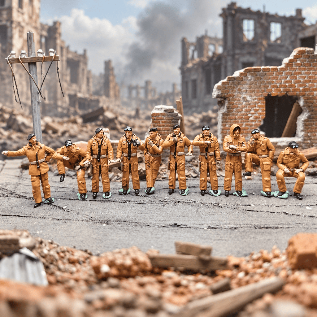 WWII British Tank Crew – 1/72 Scale Set of 10