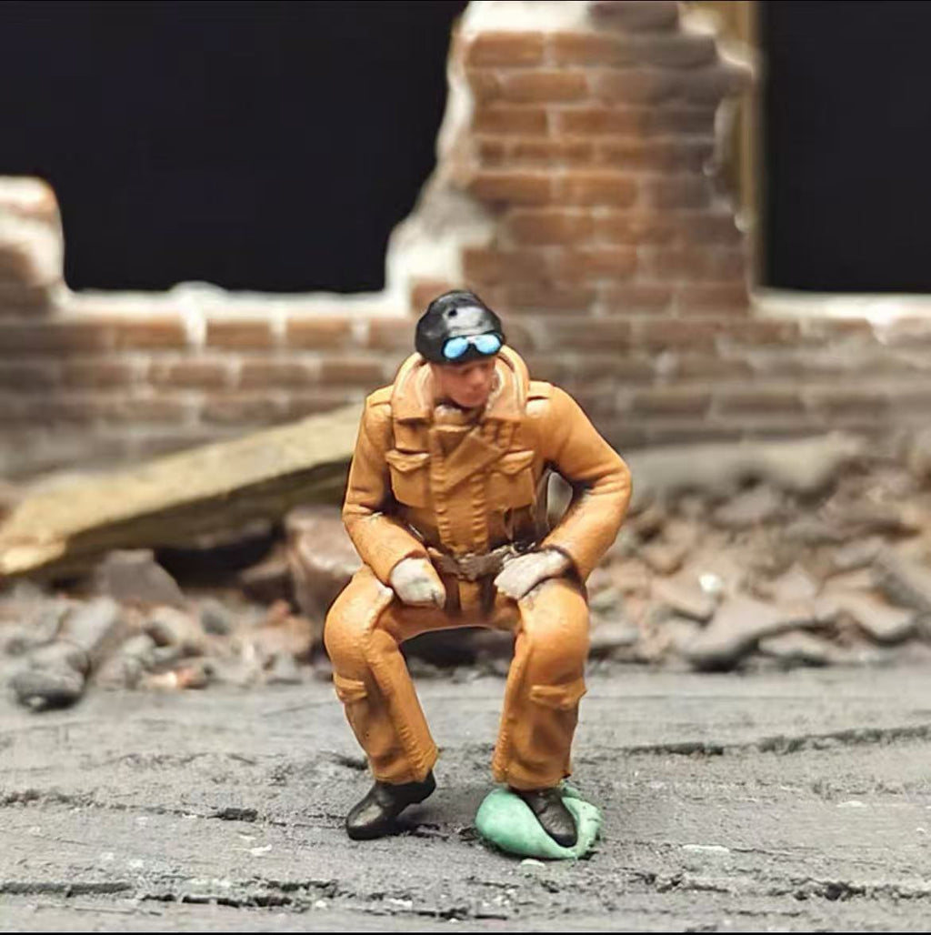 WWII British Tank Crew – 1/72 Scale Set of 10