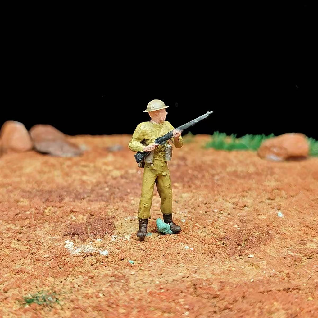 WWII City Assault Diorama – 1/72 Scale 9 Figures with Base