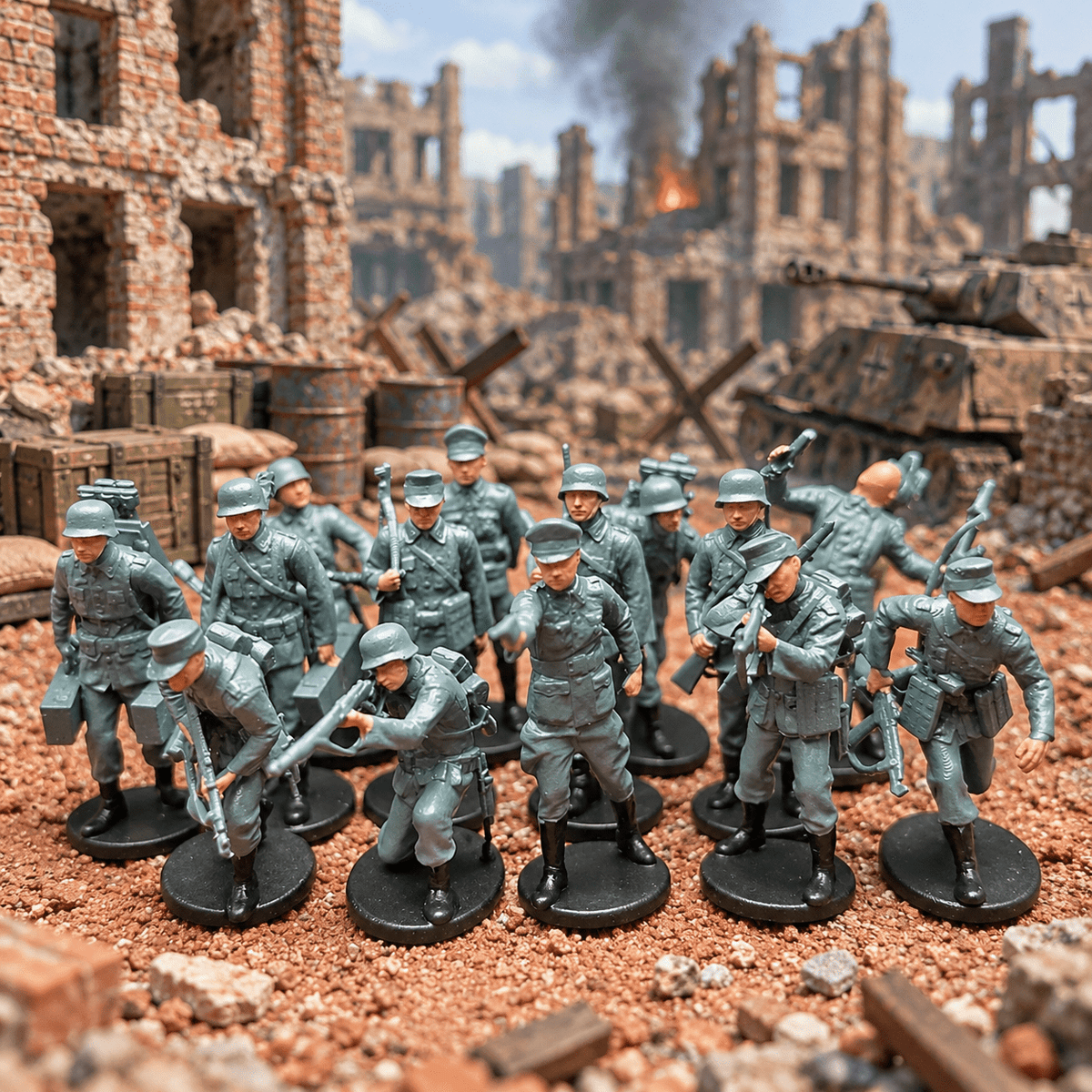 WWII German Soldiers – 1/72 Scale Set of 14