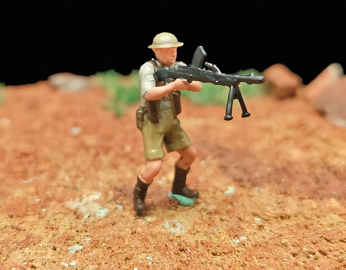 WWII Trench Defence Diorama – 1/72 Scale Set of 9 Figures with Base